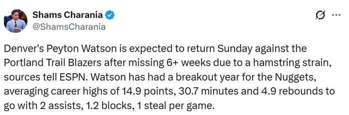 库里恢复进展明确 特雷-杨伤情或致赛季报销